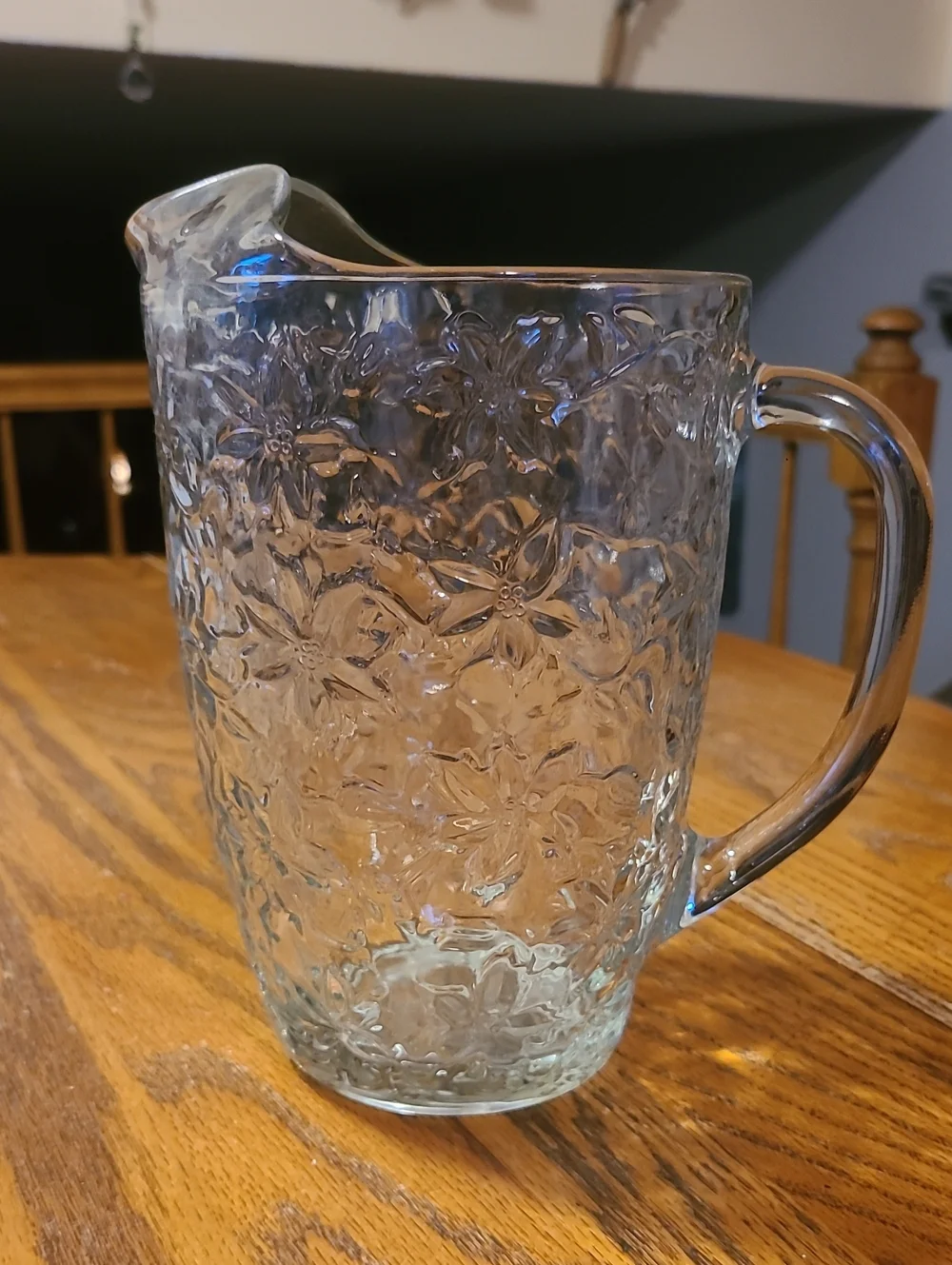 Princess House Fantasia Glass Floral Pitcher - Home Dining